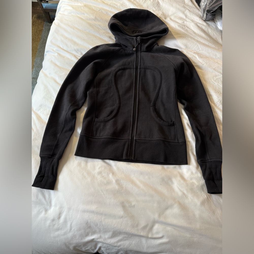 lululemon athletica Black Zip-Up Hooded Jacket